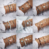 IF ME Bohemian Geometric Stone Bracelet Set for Women Vintage Rope Taseel Sequin Moon Map Elephant Heart Leaf Female Jewelry NEW